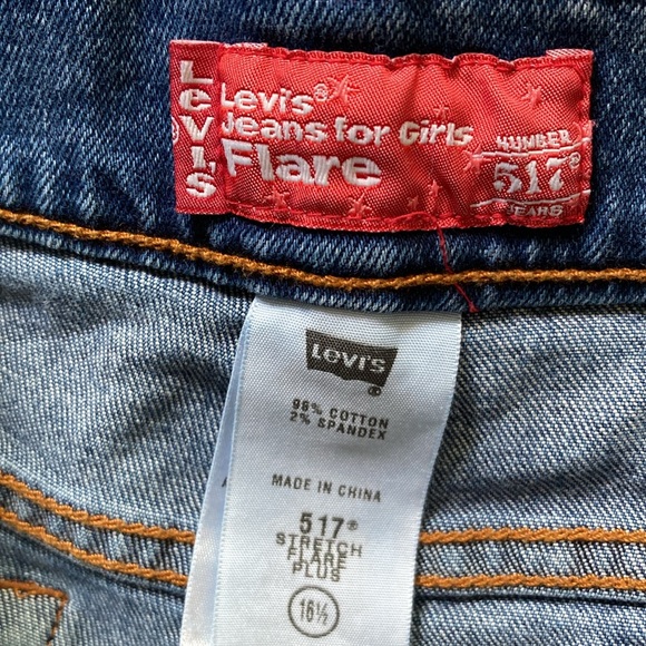 Levi’s Jeans for Girls Flare 517   Size 16 1/2 - Picture 5 of 7